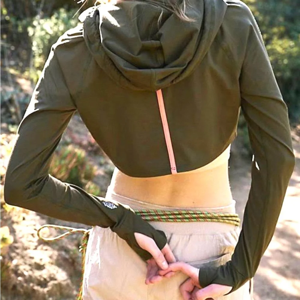 Free People Movement Sweatshirt Olive green NWOT - Picture 2 of 7